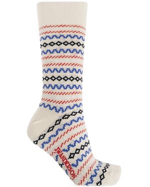 JW Anderson Patterned Socks - White