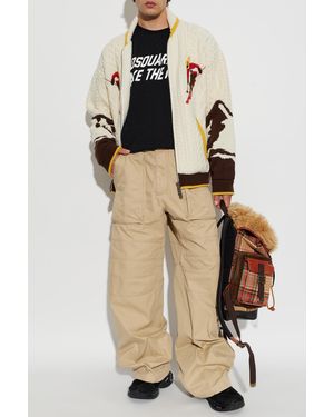 DSquared² Wide-Leg Pants - Natural