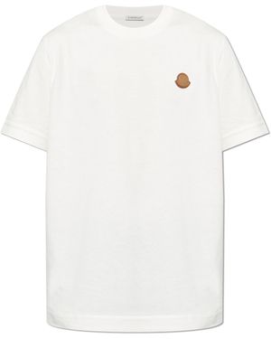 Moncler T-Shirt With Logo - White