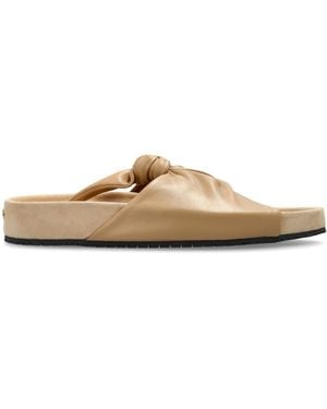 Lanvin "Cocoon" Slides - Natural