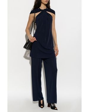 Lanvin Pants With Stitching On The Legs - Blue