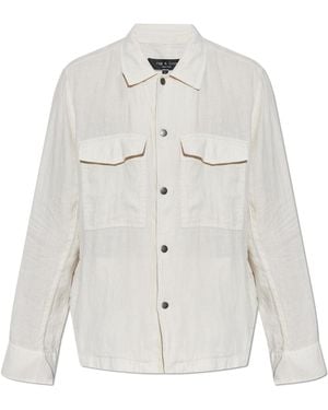 Rag & Bone Linen Shirt With Pockets - White