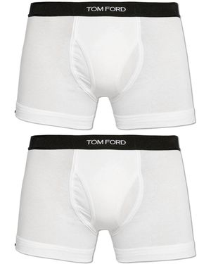 Tom Ford Two-Pack Of Boxers With Logo - White