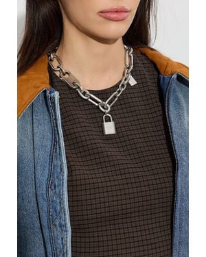 Acne Studios Necklace With Decorative Pendant - Black
