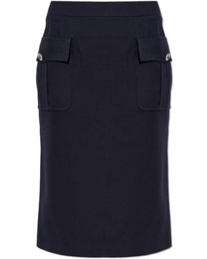 McQueen Wool Skirt - Blue