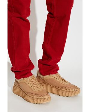 Chloé "Nema" Sports Shoes On Platform - Red