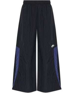 Nike Trousers With Logo - Blue
