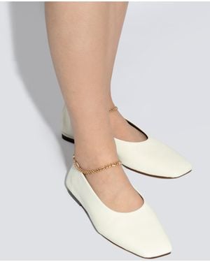 MARIA LUCA Leather Ballet Flats 'Augusta' - White