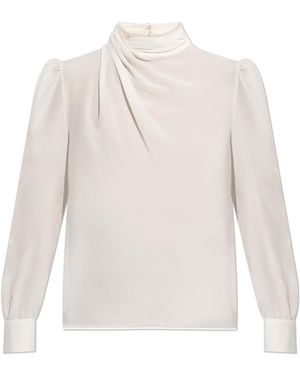 Alessandra Rich Silk Top - White