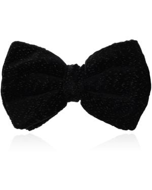 Giorgio Armani Velvet Bow Tie - Black