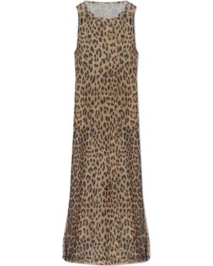 Moschino Beach Dress With Animal Print - Natural