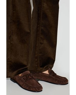 Loewe 'Double L' Loafers - Brown