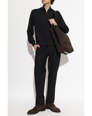 Kiton Cashmere Sweater With Turtleneck - Black