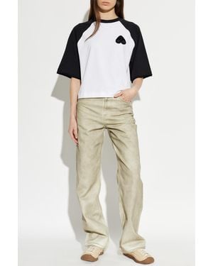 Moose Knuckles Short Oversize T-Shirt - Natural