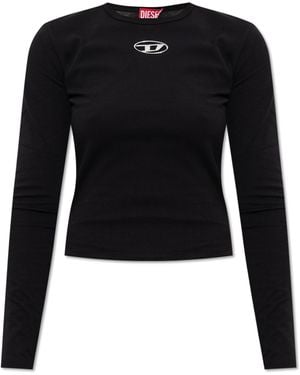 DIESEL T-Shirt 'T-Uncutie-Long-Ls-Od' - Black