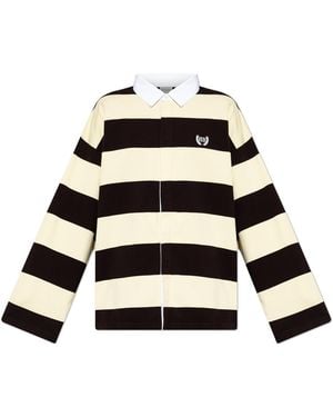 Balenciaga Shirt With Striped Pattern - Black