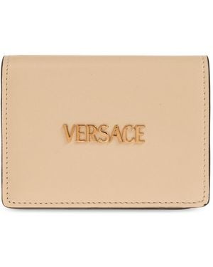 Versace Wallet With Logo - Natural