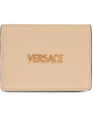Versace Wallet With Logo - Natural