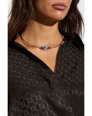 LIE STUDIO Brass Necklace "Scarlet" - Black