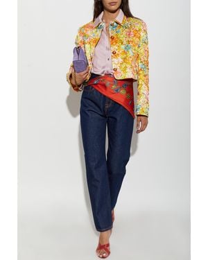 Versace Jeans With Slightly Tapered Legs - Blue