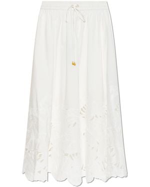 Zimmermann Skirt With A Decorative Weave - White