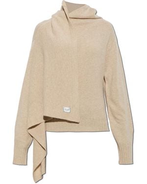 The Attico Wool Cardigan - Natural