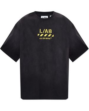 LAB C.O. OFF WHITE Logo T-Shirt - Black