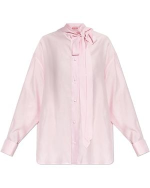 KENZO Shirt With Decorative Tie - Pink