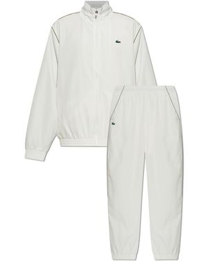 Lacoste Tracksuit: Sweatshirt, Pants - White
