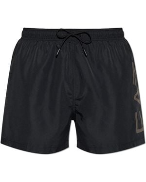 EA7 Swim Shorts With Logo - Black