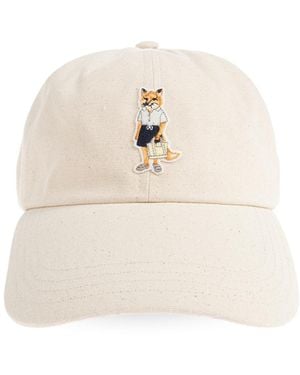 Maison Kitsuné Baseball Cap - White