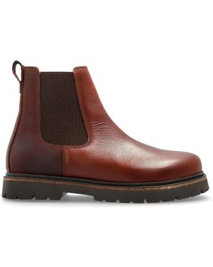 Birkenstock Leather Shoes 'Highwood Slip On Mid' - Brown