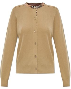 Burberry Wool Cardigan - Natural