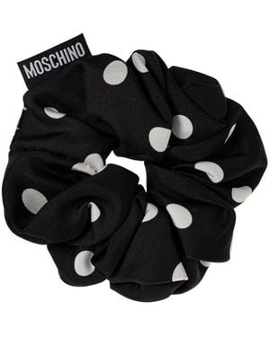 Moschino Silk Hair Scrunchie - Black