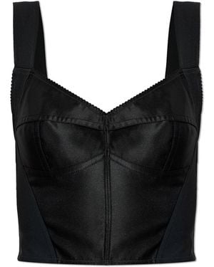 Dolce & Gabbana Fitted-Cut Top - Black