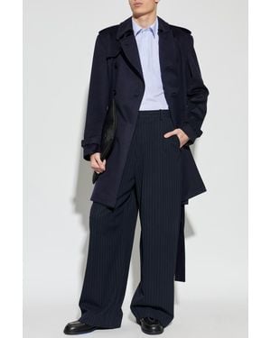 Burberry Cashmere Trench Coat "Hastings" - Blue