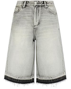 MISBHV Denim Shorts With A 'Vintage' Effect - Grey