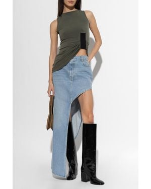 Coperni Asymmetrical Denim Skirt - Blue