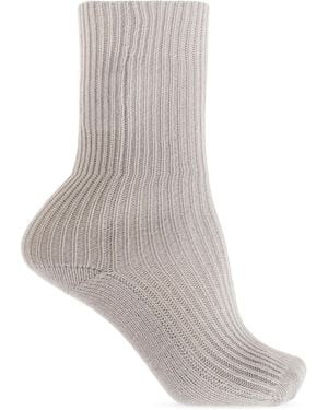 Lisa Yang Cashmere Socks 'Zera' - Grey