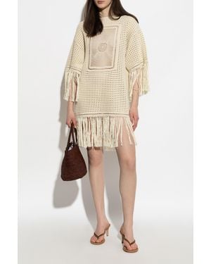 Zimmermann Top With Fringes - Natural
