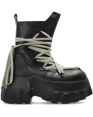 Rick Owens Platform Shoes 'Megalace Mega Tractor' - Black