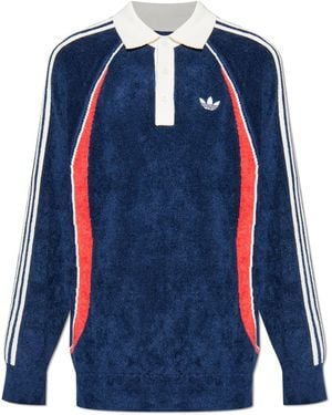 adidas Originals Polo With Embroidered Logo - Blue