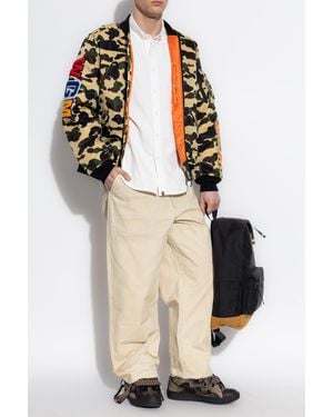 A Bathing Ape Shirt With Logo - Natural