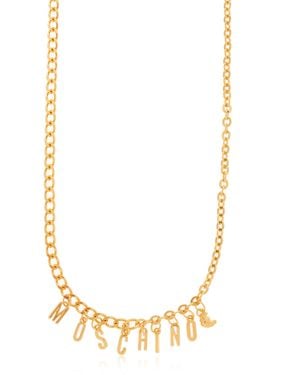 Moschino Necklace With Logo - White