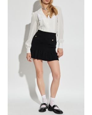Alessandra Rich Silk Shirt - Black