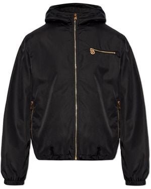 Versace Jacket With Logo - Black