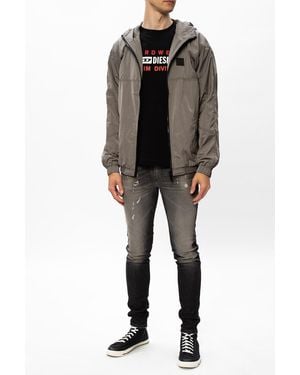 DIESEL Logo-Patched Jacket - Black