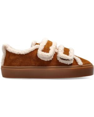 Inuikii Shearling Low Velcro Shoes - Brown