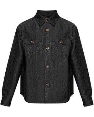 Versace Shirt With Lurex Thread, - Grey