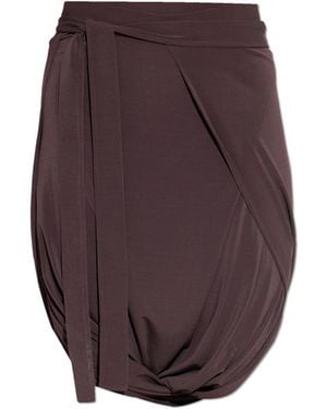 Lemaire Skirt With Decorative Draping - Purple
